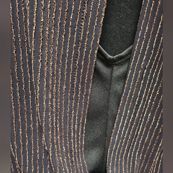 ✨️NWT~Beautiful Marina Dresses Black/Gold Metallic Maxi Dress Size 10 - Picture 13 of 16